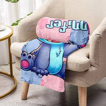 Load image into Gallery viewer, Personalized Ohana Blanket with Stitch Design for Kids | GradoCreations