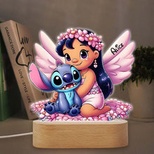 Load image into Gallery viewer, Personalized Ohana Shaped Plaque Light Base for Friends & Family