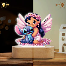 Load image into Gallery viewer, Personalized Ohana Shaped Plaque Light Base for Friends & Family
