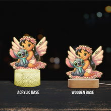 Load image into Gallery viewer, Personalized Ohana Shaped Plaque Light Base for Friends & Family