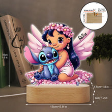Load image into Gallery viewer, Personalized Ohana Shaped Plaque Light Base for Friends & Family
