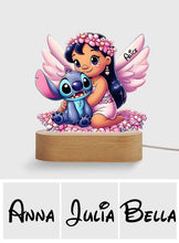 Load image into Gallery viewer, Personalized Ohana Shaped Plaque Light Base for Friends & Family