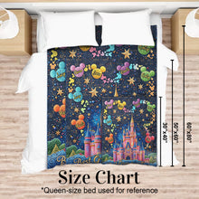 Load image into Gallery viewer, Personalized Blanket with Castles and Mouse Icons for Grandma