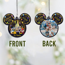Load image into Gallery viewer, Personalized Disney Photo Car Ornament Custom Name Gift