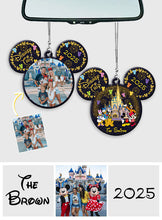 Load image into Gallery viewer, Personalized Disney Photo Car Ornament Custom Name Gift
