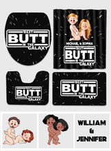 Load image into Gallery viewer, Personalized Bathroom Curtain & Mats Set Custom Name Gift for Couples