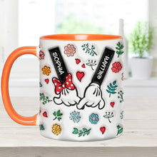 Load image into Gallery viewer, Personalized You & Me Accent Mug Custom Names Gift for Couple