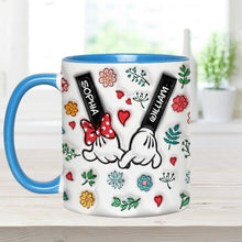 Load image into Gallery viewer, Personalized You & Me Accent Mug Custom Names Gift for Couple