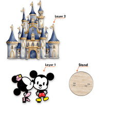 Load image into Gallery viewer, Personalized 2 Layered Freestanding Mouse Gift for Couples | GradoCreations