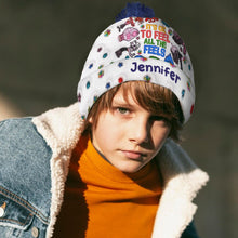 Load image into Gallery viewer, Personalized Beanie Hat Custom Name Gift for Kids & Teens