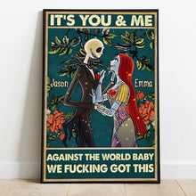 Load image into Gallery viewer, Personalized Nightmare Canvas Print Custom Name Gift for Couples