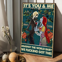 Load image into Gallery viewer, Personalized Nightmare Canvas Print Custom Name Gift for Couples