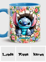 Load image into Gallery viewer, Personalized Ohana Accent Mug with Custom Name Gift Idea