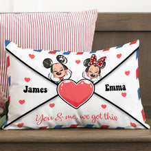 Load image into Gallery viewer, Personalized Love Letter Envelope Rectangular Pillow Cover for Couples