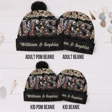 Load image into Gallery viewer, Personalized Nightmare Before Christmas Beanie Hat for Couples Gift