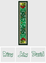 Load image into Gallery viewer, Personalized Christmas Table Runner with Grinch Design for Family