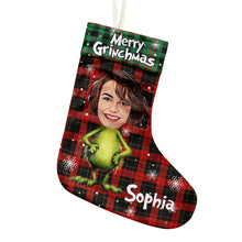 Load image into Gallery viewer, Personalized Merry Grinchmas Christmas Stockings with Custom Names