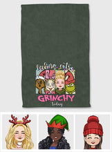 Load image into Gallery viewer, Personalized Grinch Christmas Towel Custom Design Gift Idea
