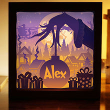 Load image into Gallery viewer, Personalized Christmas Light Shadow Box Custom Name Decoration Gift