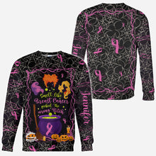 Load image into Gallery viewer, Personalized Breast Cancer Awareness All Over Shirt for Halloween