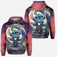 Load image into Gallery viewer, Personalized Nightmare Ohana Hoodie and Leggings Set for Halloween Gift