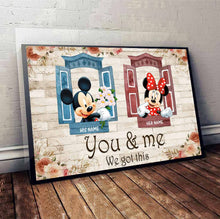 Load image into Gallery viewer, Personalized You & Me Mouse Poster Custom Name Gift for Couples