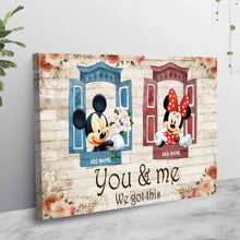 Load image into Gallery viewer, Personalized You & Me Mouse Poster Custom Name Gift for Couples
