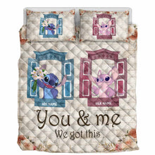 Load image into Gallery viewer, Personalized Quilt Set Custom Names You & Me Gift for Couples