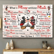 Load image into Gallery viewer, Personalized Mickey and Minnie Couple Poster Gift for Anniversary