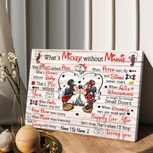 Load image into Gallery viewer, Personalized Mickey and Minnie Couple Poster Gift for Anniversary