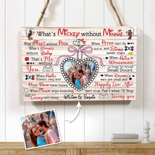 Load image into Gallery viewer, Personalized Rectangle Wood Sign Custom Photo Gift for Couples