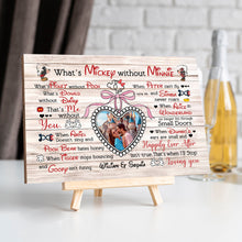 Load image into Gallery viewer, Personalized Rectangle Wood Sign Custom Photo Gift for Couples