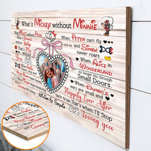 Load image into Gallery viewer, Personalized Rectangle Wood Sign Custom Photo Gift for Couples