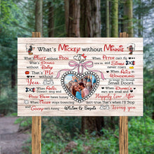 Load image into Gallery viewer, Personalized Rectangle Wood Sign Custom Photo Gift for Couples
