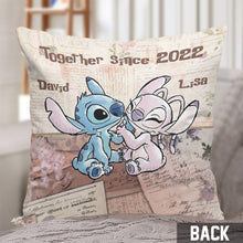Load image into Gallery viewer, Personalized Couple Ohana Throw Pillow Custom Name Gift