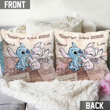 Load image into Gallery viewer, Personalized Couple Ohana Throw Pillow Custom Name Gift