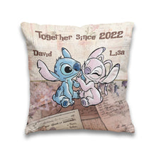 Load image into Gallery viewer, Personalized Couple Ohana Throw Pillow Custom Name Gift