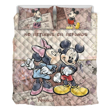 Load image into Gallery viewer, Personalized Couple Quilt Set Soft Polyester Design for Anniversary