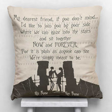 Load image into Gallery viewer, Personalized Couple Throw Pillow Custom Names Gift Idea