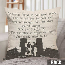 Load image into Gallery viewer, Personalized Couple Throw Pillow Custom Names Gift Idea