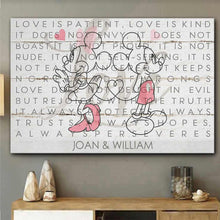 Load image into Gallery viewer, Personalized Love Is Patient Couple Canvas Art Gift