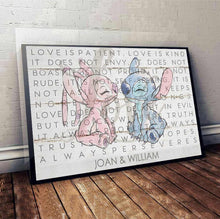 Load image into Gallery viewer, Personalized Couple Ohana Canvas Love Is Patient Kind Gift
