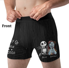 Load image into Gallery viewer, Personalized Men's Boxer Briefs Custom Couple Gift with Names