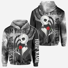 Load image into Gallery viewer, Personalized Nightmare All Over Hoodie for Couples | Custom Name Gift