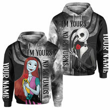 Load image into Gallery viewer, Personalized Nightmare All Over Hoodie for Couples | Custom Name Gift