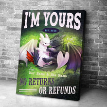 Load image into Gallery viewer, Personalized Dragon Poster Custom Names Unique Gift