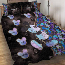 Load image into Gallery viewer, Personalized Mickey Mouse Quilt Set Custom Names 50th Anniversary Gift