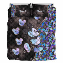 Load image into Gallery viewer, Personalized Mickey Mouse Quilt Set Custom Names 50th Anniversary Gift