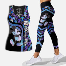 Load image into Gallery viewer, Personalized Disney Mom Hollow Tank & Leggings Set Gift Idea