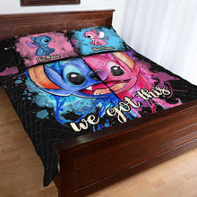 Load image into Gallery viewer, Personalized Ohana Quilt Set Custom Names for Couples Gift